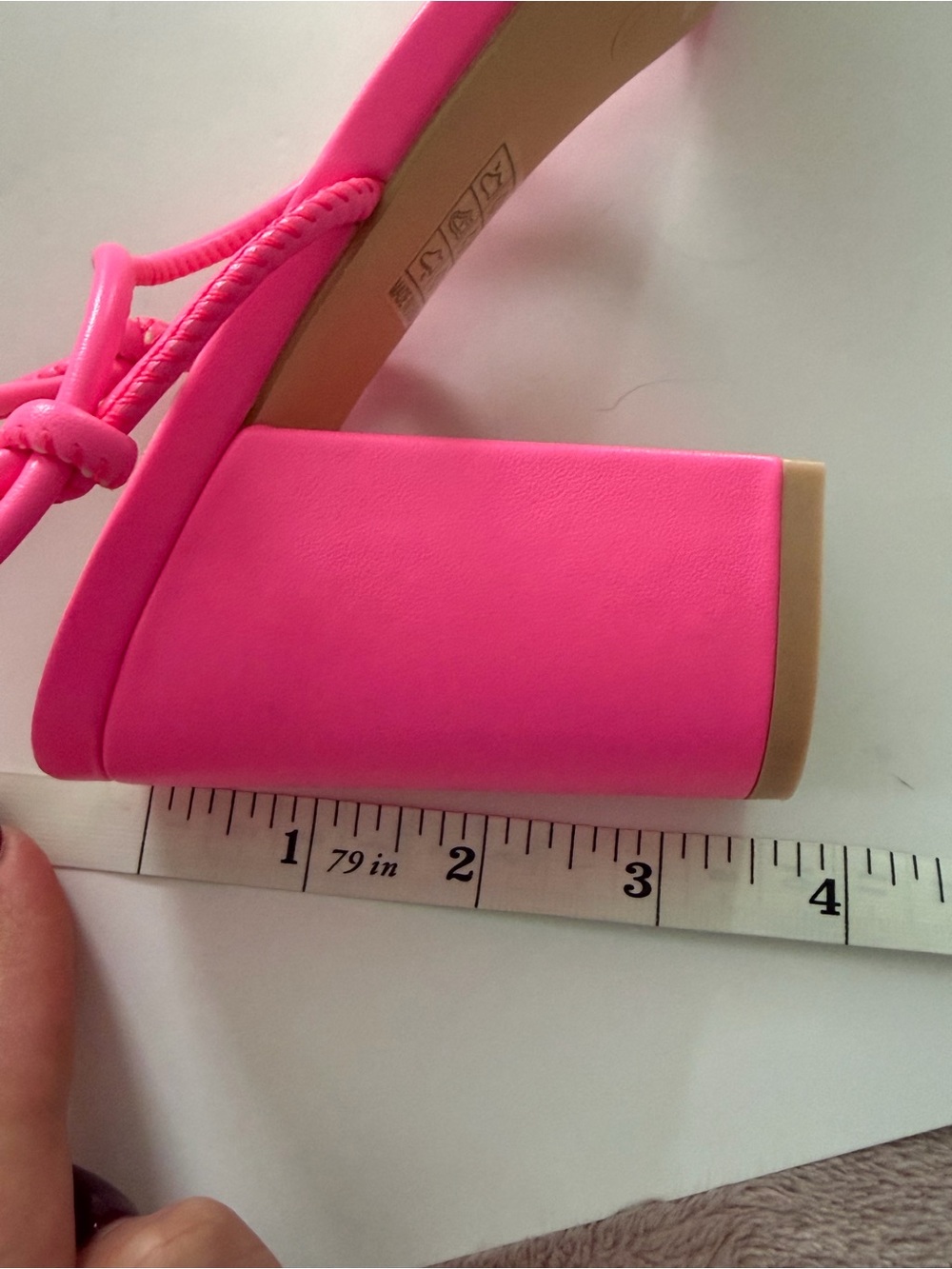 Women’s Strappy Block Heel Sandals in Hot Pink size 10 - Picture 14 of 15
